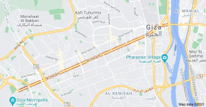 نقشه موقعیت خیابان الهرم، ترجمه محمد احسان رحمانی